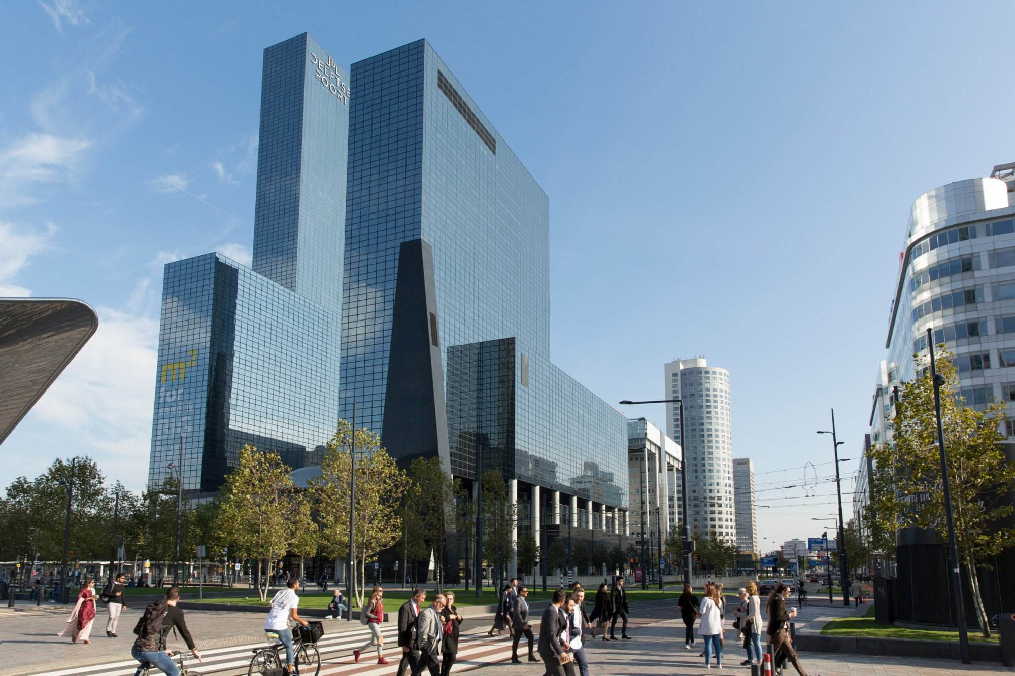 Reeks gebouwen nabij Rotterdam Centraal: Delftse poort